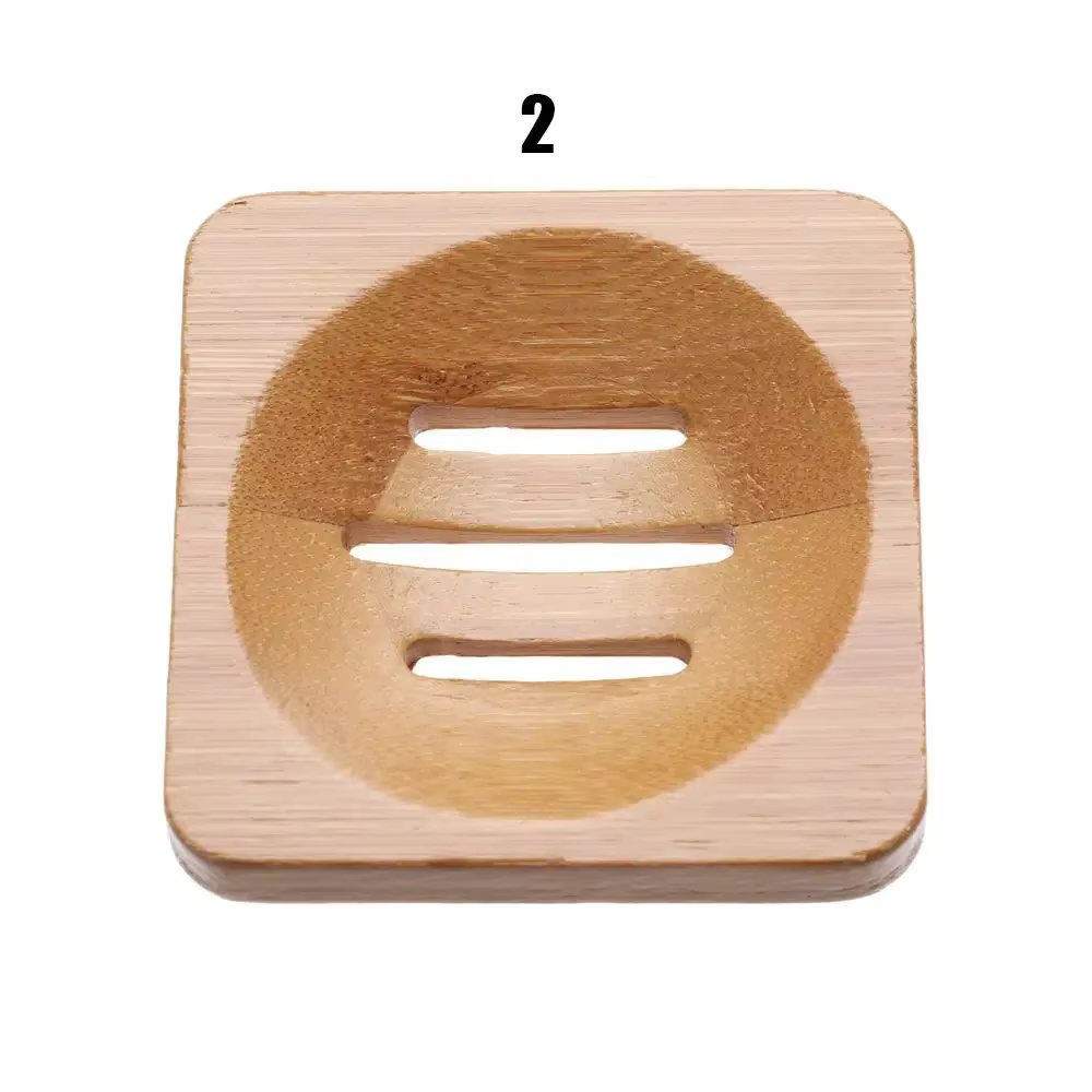 Regina-Boîte de rangement carrée et ronde en bois de bambou, support durable, égouttoir, vaisselle,