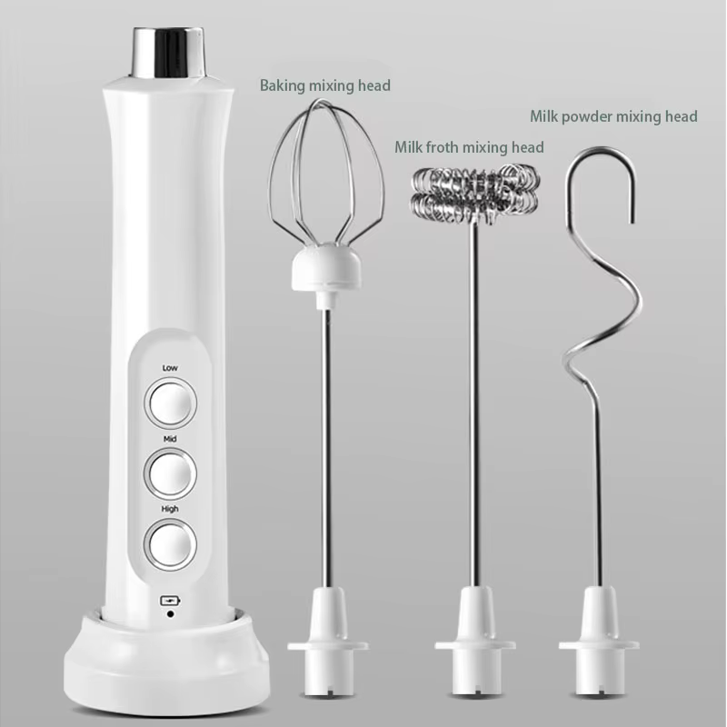 Mousseur à lait électrique Portable 3 en 1, Rechargeable, mousseur portatif, mélangeur de boissons à