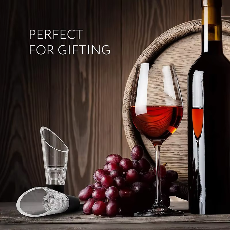 Aérateur de vin verseur décanteur bouteilles d'alcool bouchon bec verseur de vin en cristal de quali