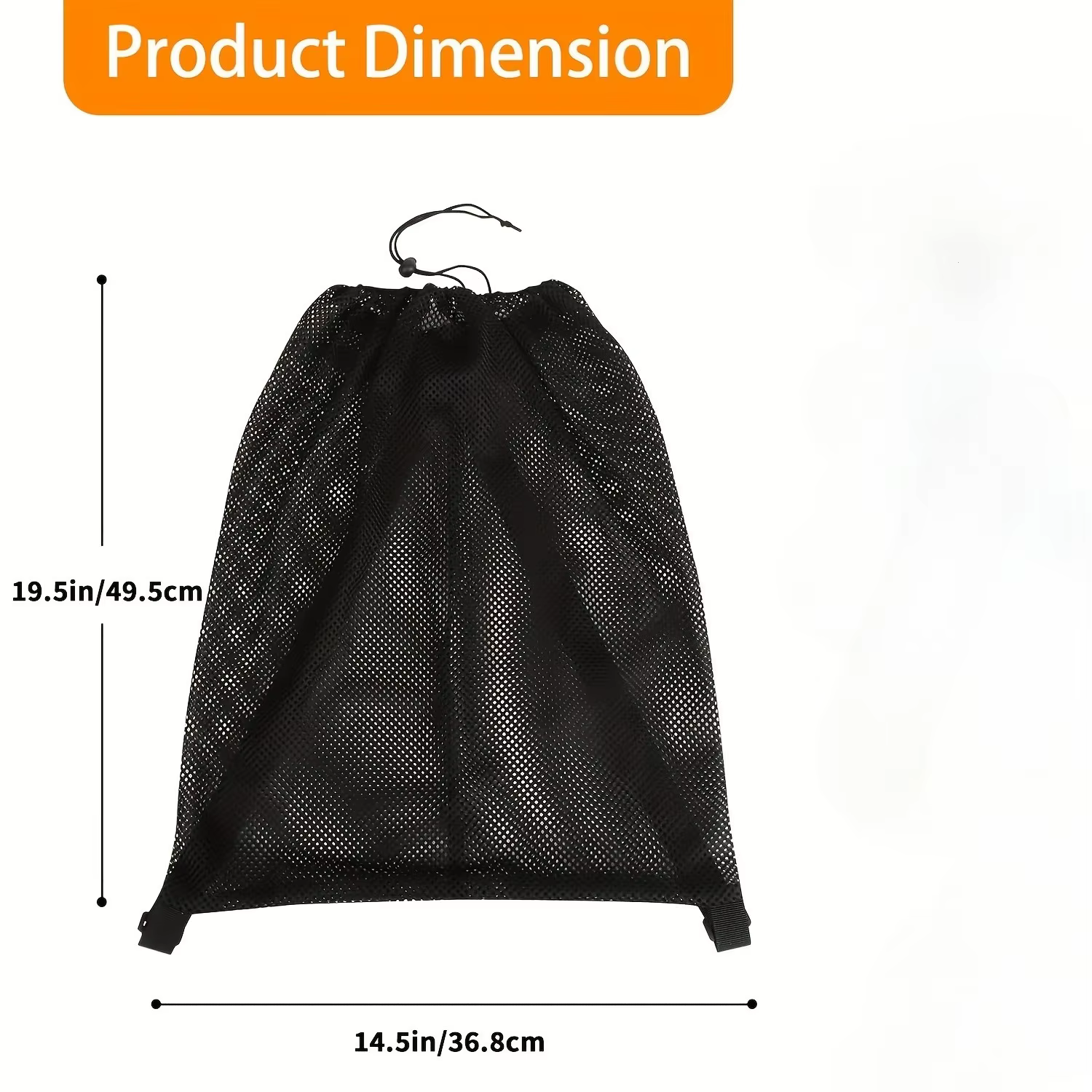 Sac à dos respirant en maille ultra-dense avec cordon de serrage pour le sport, idéal pour le basket