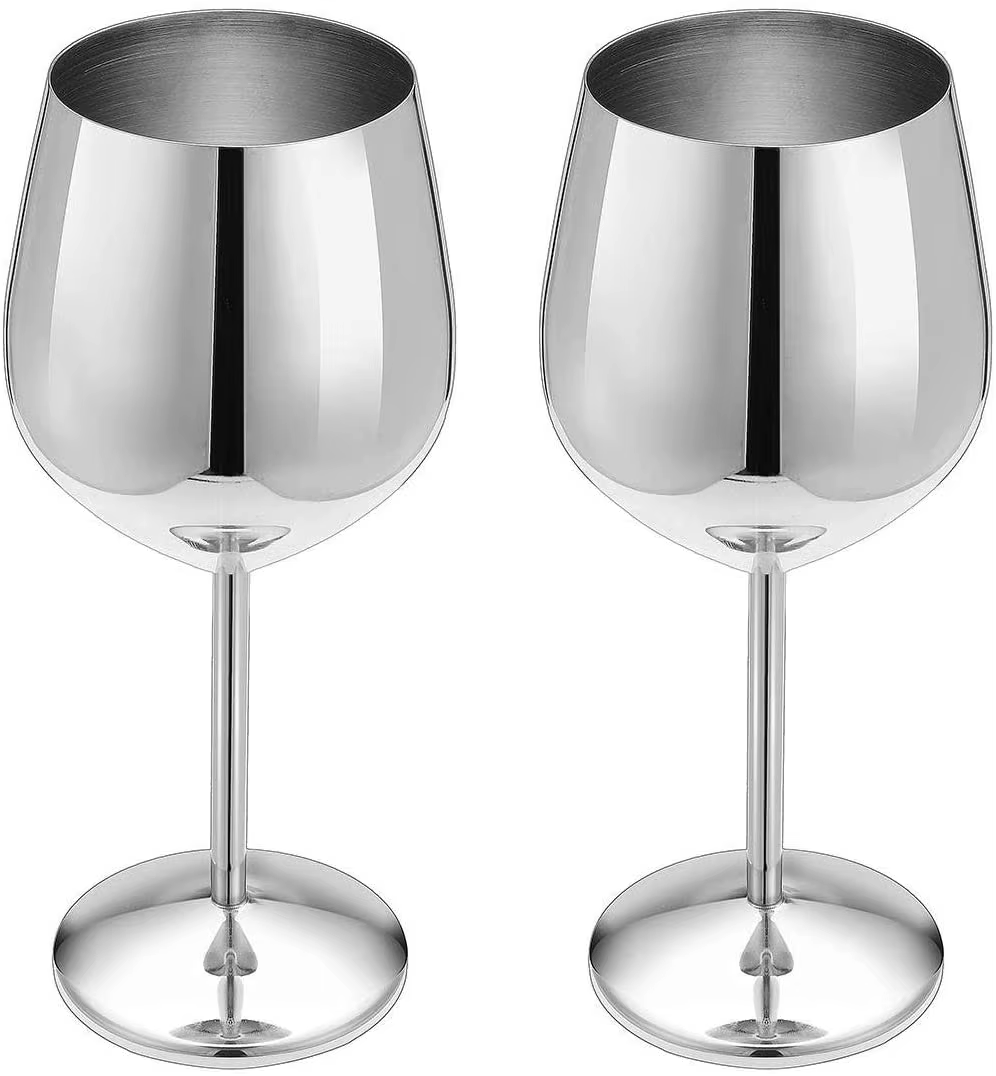 Lot de 6 verres à vin incassables à 4/2 tiges, pour l'extérieur, pour mariage, grands gobelets noirs