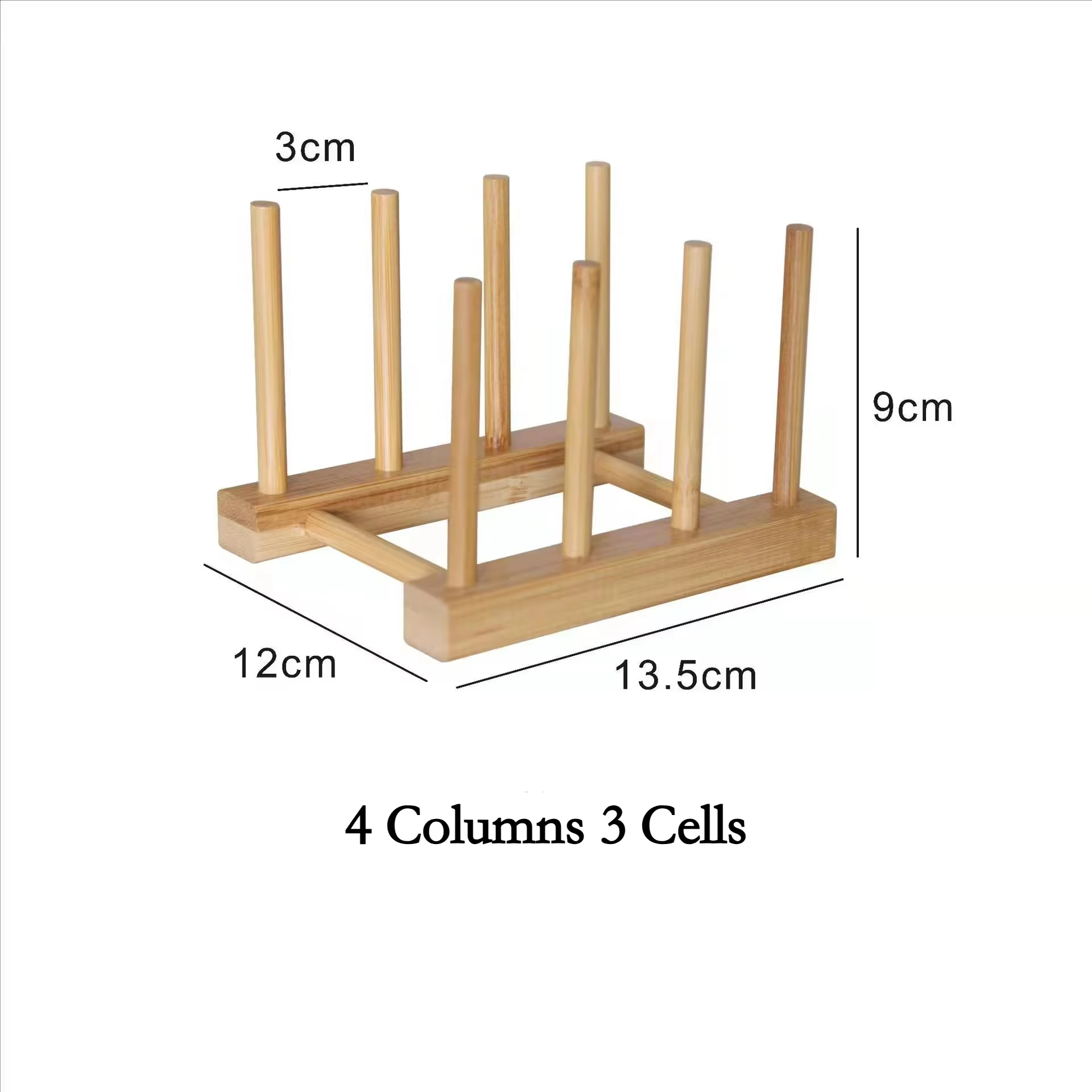 Égouttoir à vaisselle en bois, support de rangement pour assiettes, couvercles de casseroles et tass