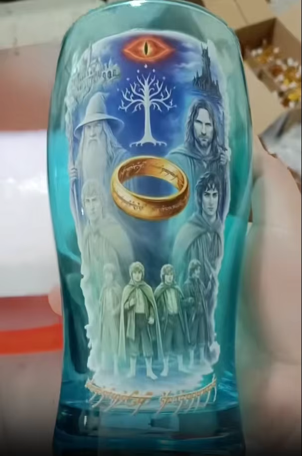 Verre à bière du Seigneur des Anneaux 25e anniversaire, collection Terre du Milieu, tasse de collect