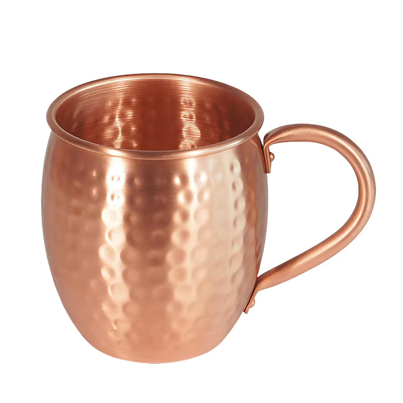 Mug Moscow Mule en cuivre pur 350 ml (12 oz) – Tasse à bière, café, lait, cocktail ou whisky en cuiv