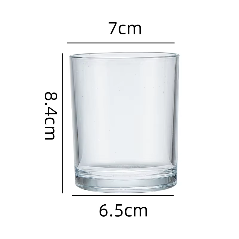 Bocaux à bougies en verre transparent C9, petits, à large ouverture, vides, pour artisanat en verre,