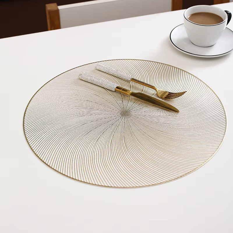 Sets de table ronds pour table à manger, sets de table durables, sets de table réutilisables brillan