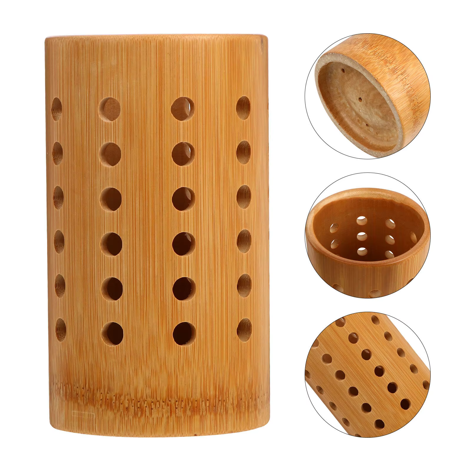 EvaluForks-Bac de rangement en bois, récipient à stylos, séchage de la vaisselle T1, porte-cuillère