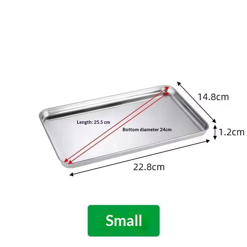 Plateau rectangulaire en acier inoxydable {Summer2} {MX} pour buffet commercial, service de nourritu