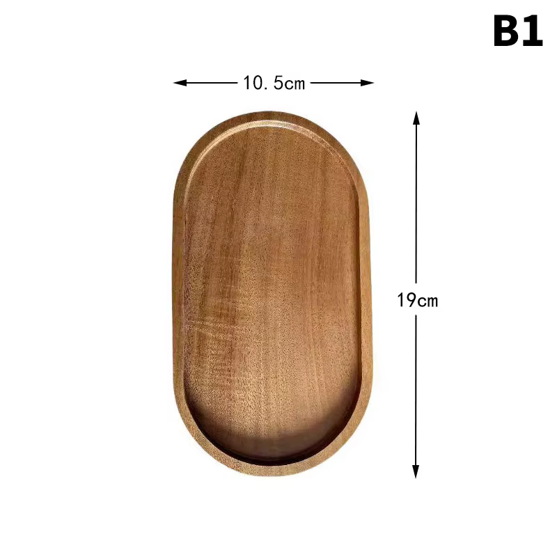 Vaisselle assiette à Dessert ronde en bois massif plateau en bois de style japonais assiette à colla