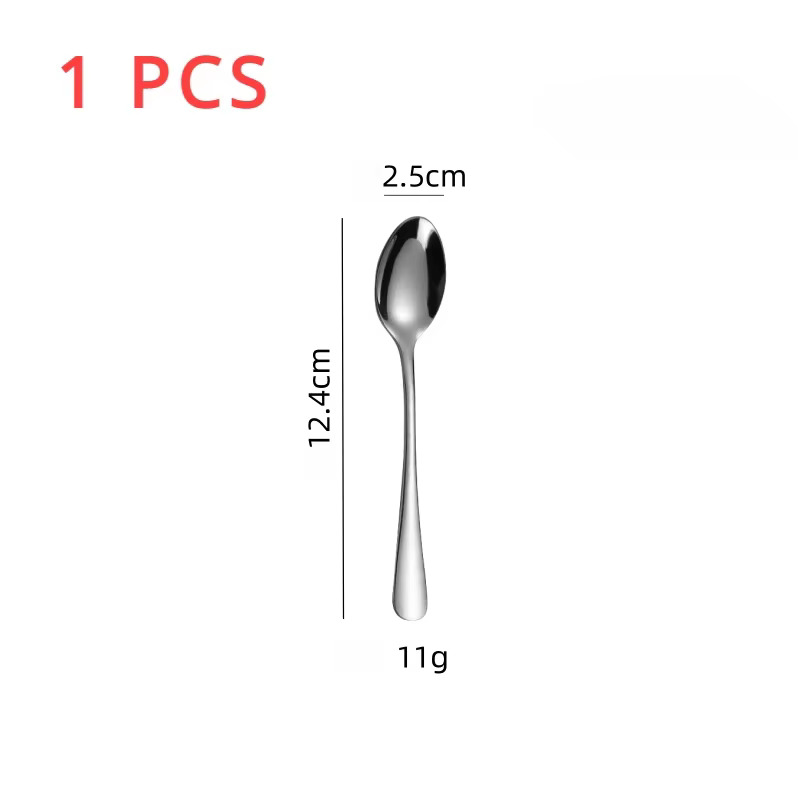 6 pièces de cuillère à expresso, mini cuillère à café en acier inoxydable de 4.7 pouces, cuillère à 