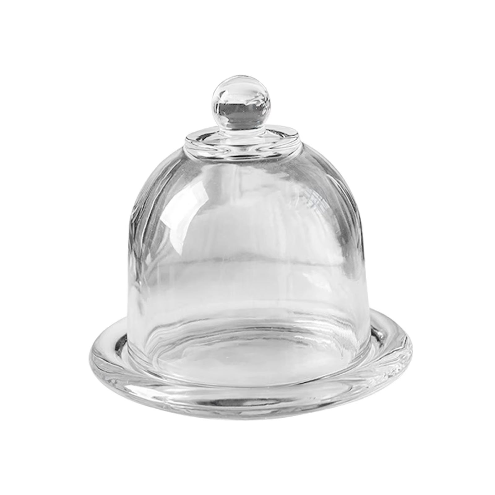 Dôme à Dessert en verre avec Base, assiette à gâteau avec couvercle en verre, support épais pour pai