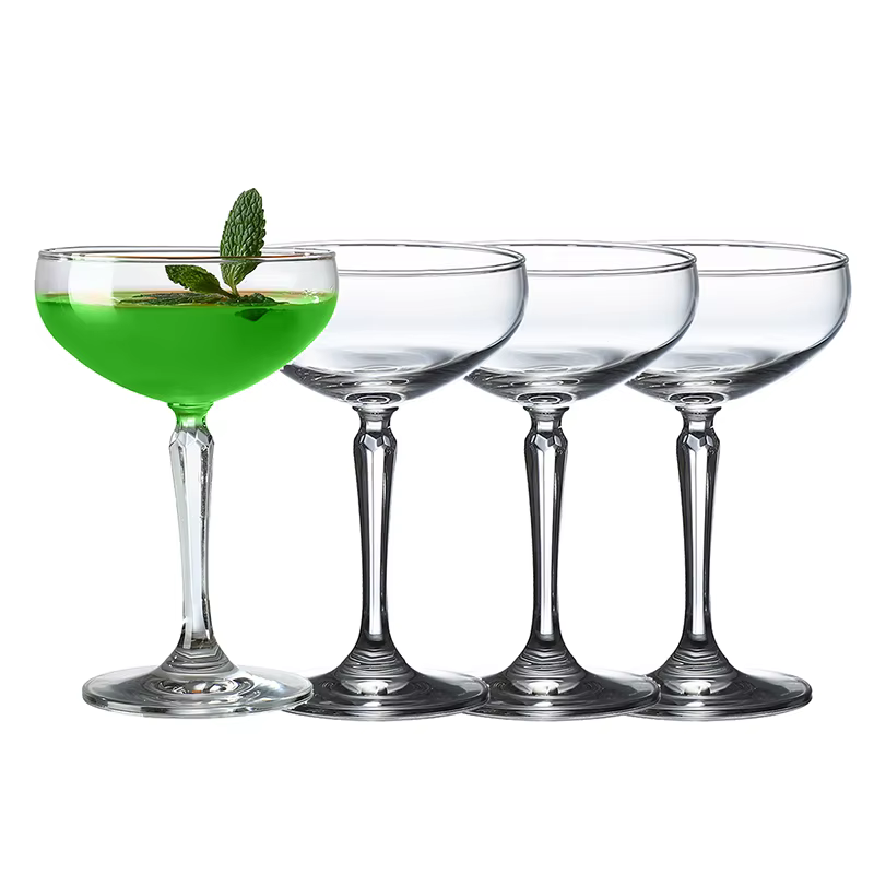 Verre à Champagne et Cocktail Coupé, 4 Pièces