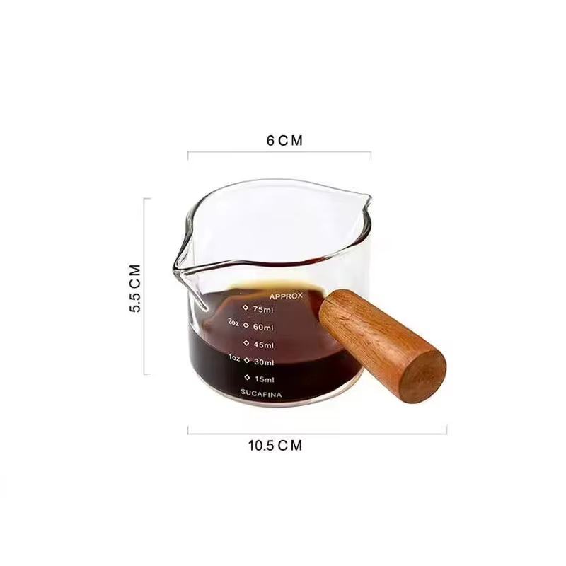 Tasse à lait en verre, petit gobelet à espresso en verre, tasse à mesurer en verre, pichet à lait à 