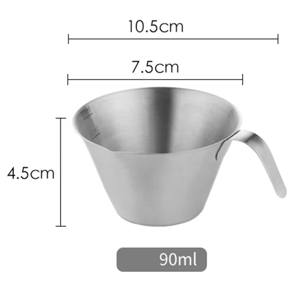 Tasse à mesurer à café en acier inoxydable 100/250ml, tasse d'extraction d'espresso avec échelle, ta