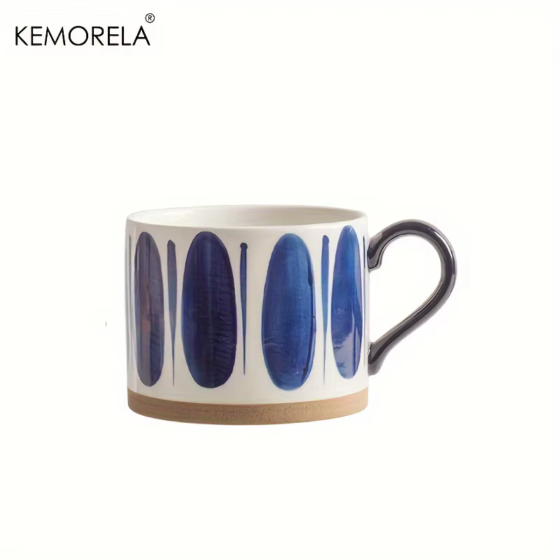 KEMORELA 1 pièces 450ML tasse en céramique nordique café tasse à lait avec poignée rétro grande capa