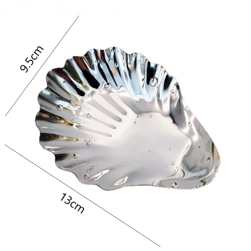 Plat à fromage en acier inoxydable du milieu du siècle, assiette à fromage en métal, collation aux f