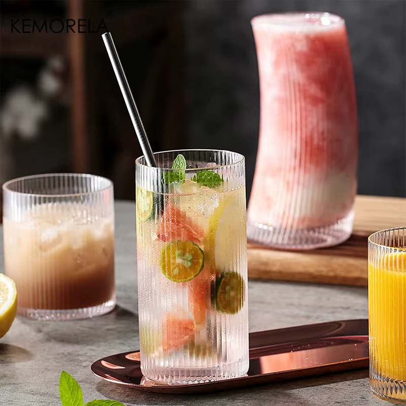 Ensemble de Verres à Cocktail Transparents, Verre de Lit de Style Vintage, Standard, Bar, Boissons,