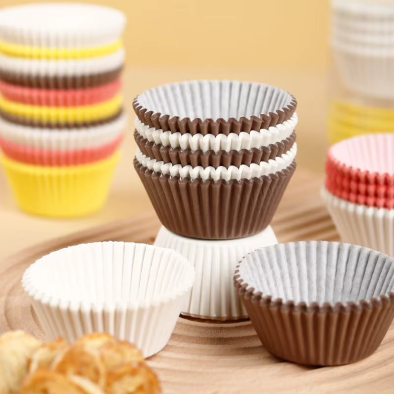 100 pièces jetables Muffin tasses oeuf tarte moules résistant à la chaleur Cupcake tasses épaissi pa