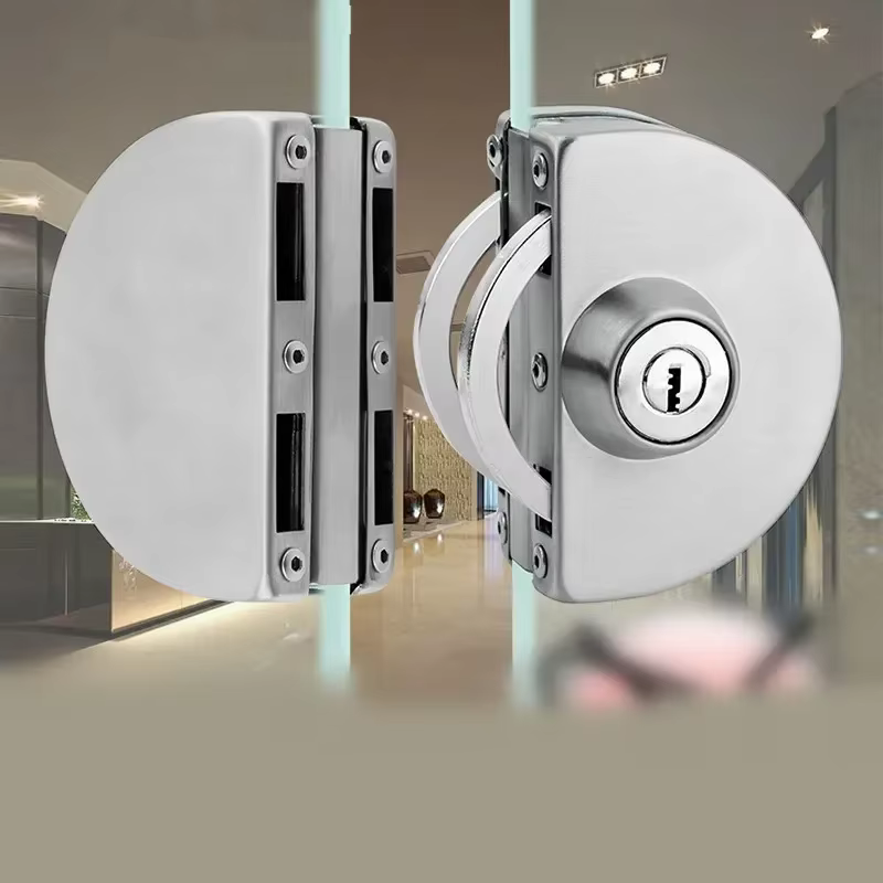 Serrure de porte marketà double 2,2 en acier inoxydable, serrure de porte ouverte en verre, sécurité
