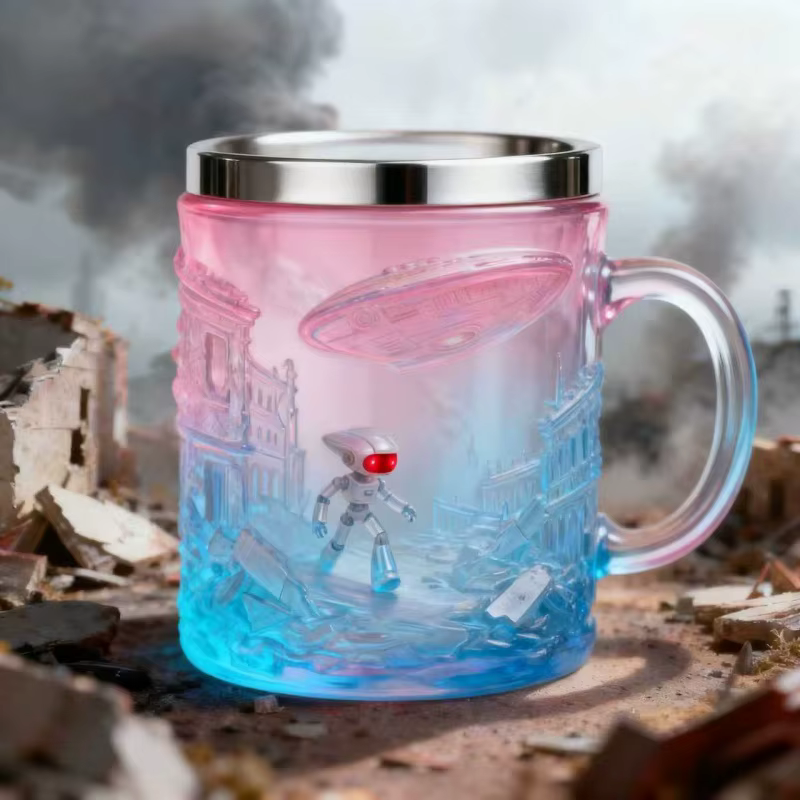 Mug en verre en forme de livre 200 ml – Tasse à café ou thé unique pour les amoureux des livres – Ca