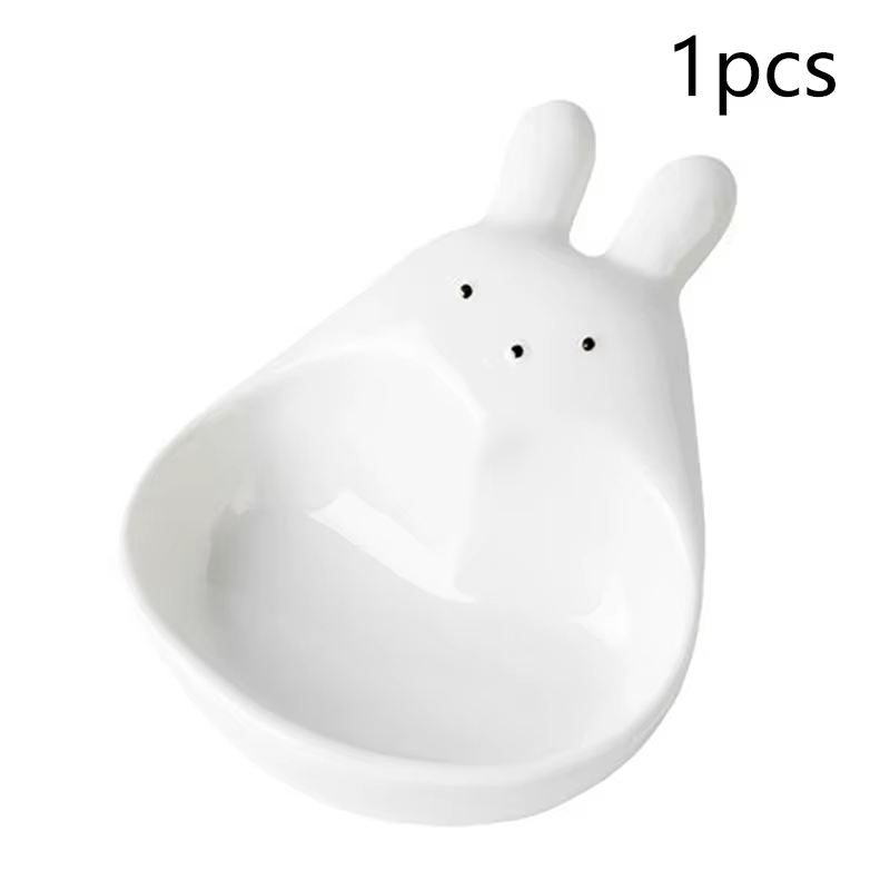 Plats en plastique en forme de lapin d'oie, Mini bols à crème, vaisselle Design Adorable pour le thé