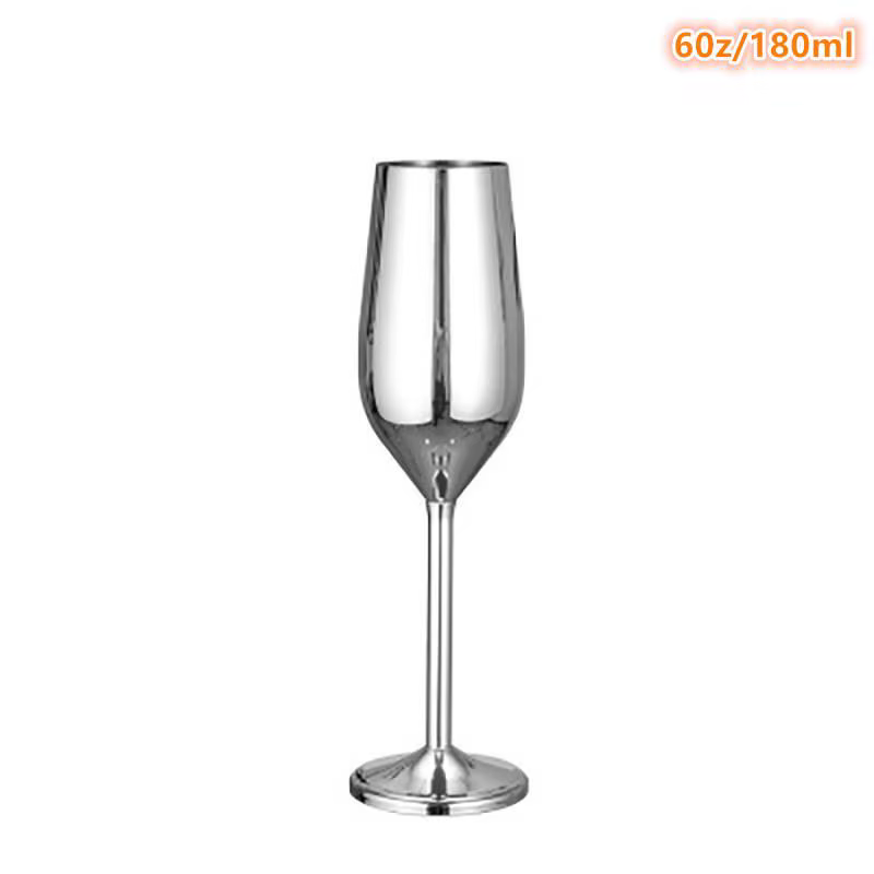Verres à champagne élégants en acier inoxydable doré et argenté, gobelets à cocktail, meilleur cadea