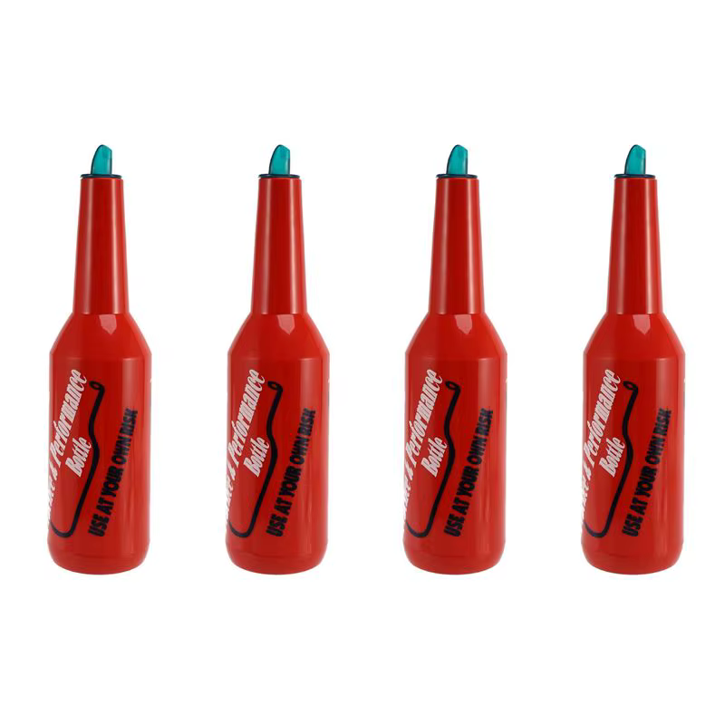 ABJI-4X Flair Bartender - Bouteille d'entraînement pour barman - Shaker à cocktails - Rouge