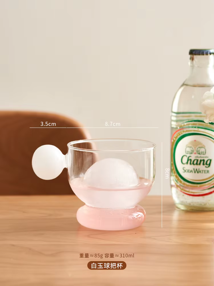 Tasse d'eau en verre de 310ml, mignonne, personnalité créative, tasse de lait pour petit déjeuner, f