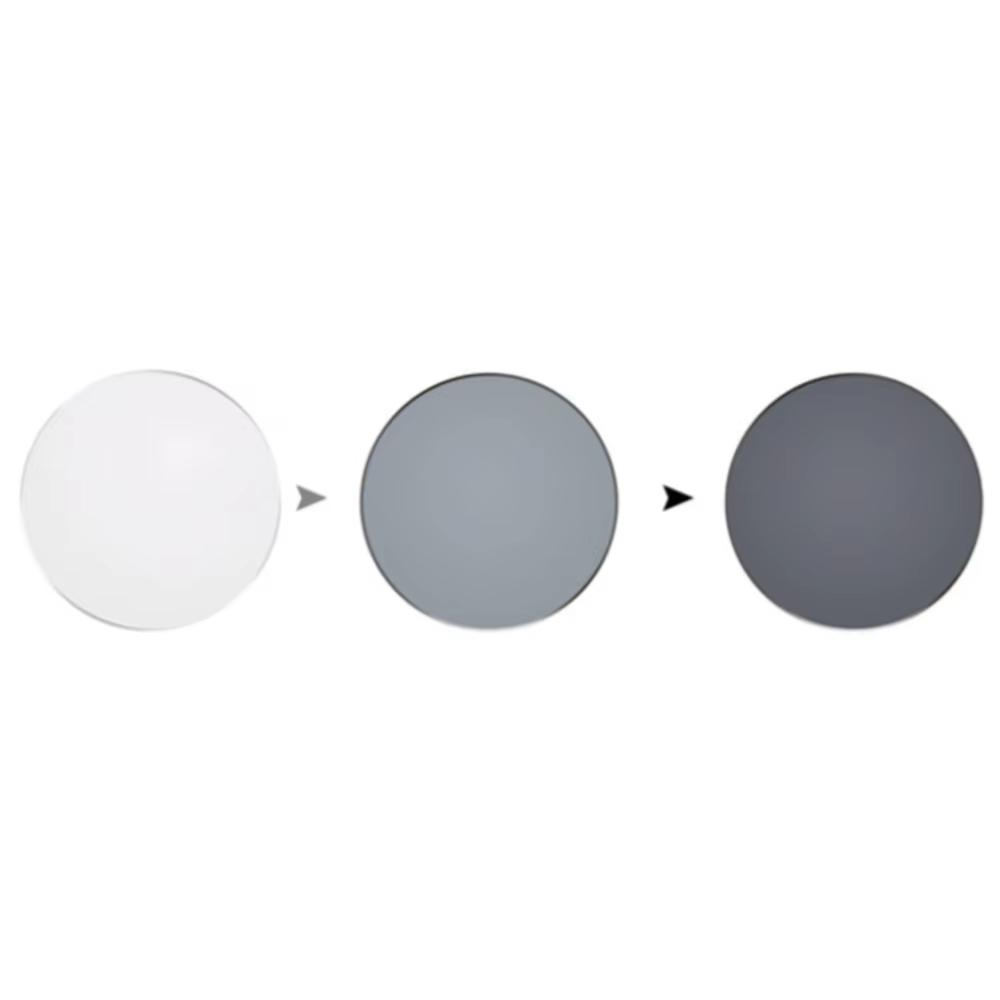 Lunettes photochromiques grises, paire de verres optiques asphériques sur ordonnance, pour myopie et