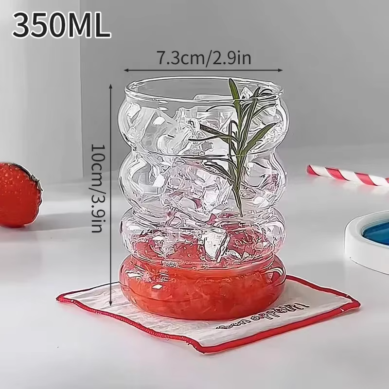 Tasse en verre Transparent, gobelet exquis résistant à la chaleur, thé, jus, lait, café, verres à ea