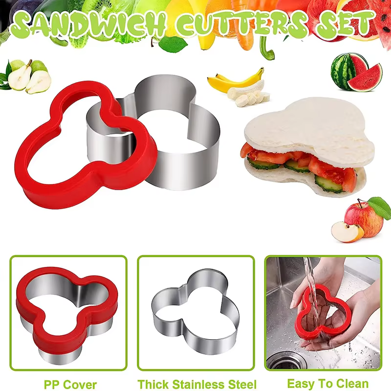 Coupe-sandwich pour enfants, cœur, étoile, turejxToast, boîte à bento, strass alimentaires, moules à