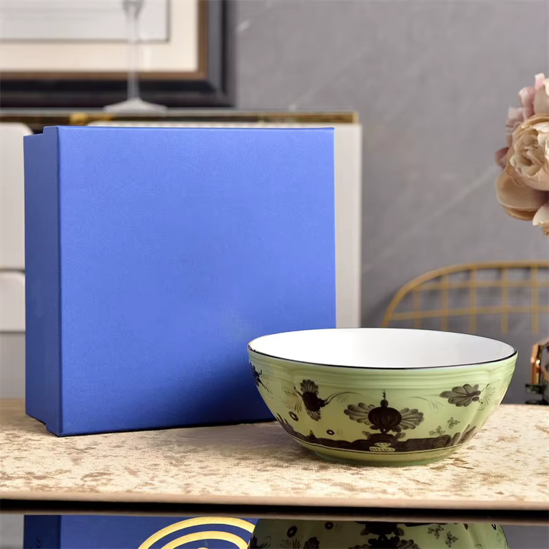 Série Orientale Italienne, Céramiques Rétro Luxe Léger, Bol à Riz 4,5 pouces, Bol à Soupe 6,75 pouce