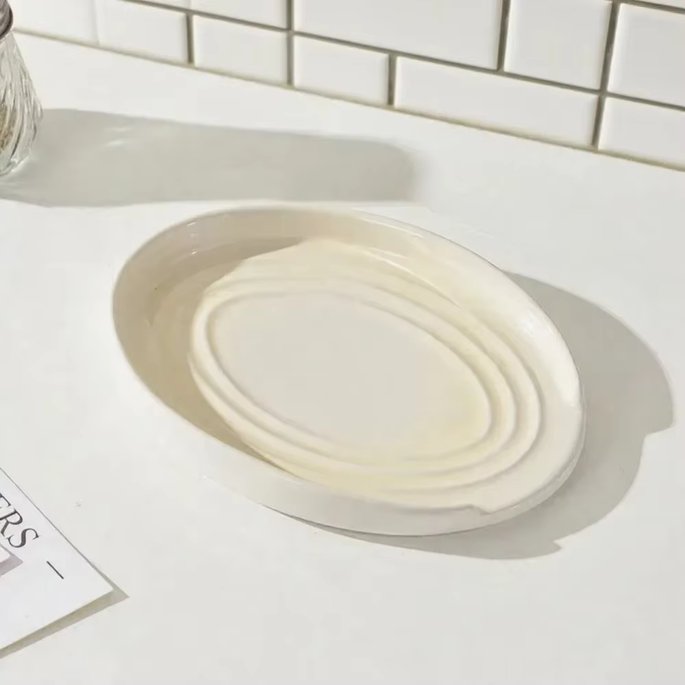 Repose-cuillère en porcelaine, grand porte-ustensiles en céramique pour comptoir de cuisine pour des