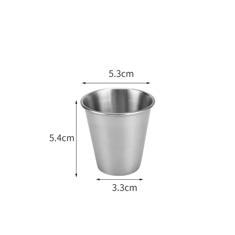 Verres à liqueur en acier inoxydable 2.5 oz, verres à liqueur standard en métal pour expresso, bar à
