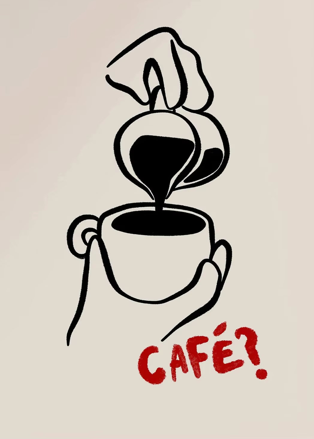 Affiche imprimée de tasses à café multicolores, Illustration Matcha Latte, Art mural esthétique de c