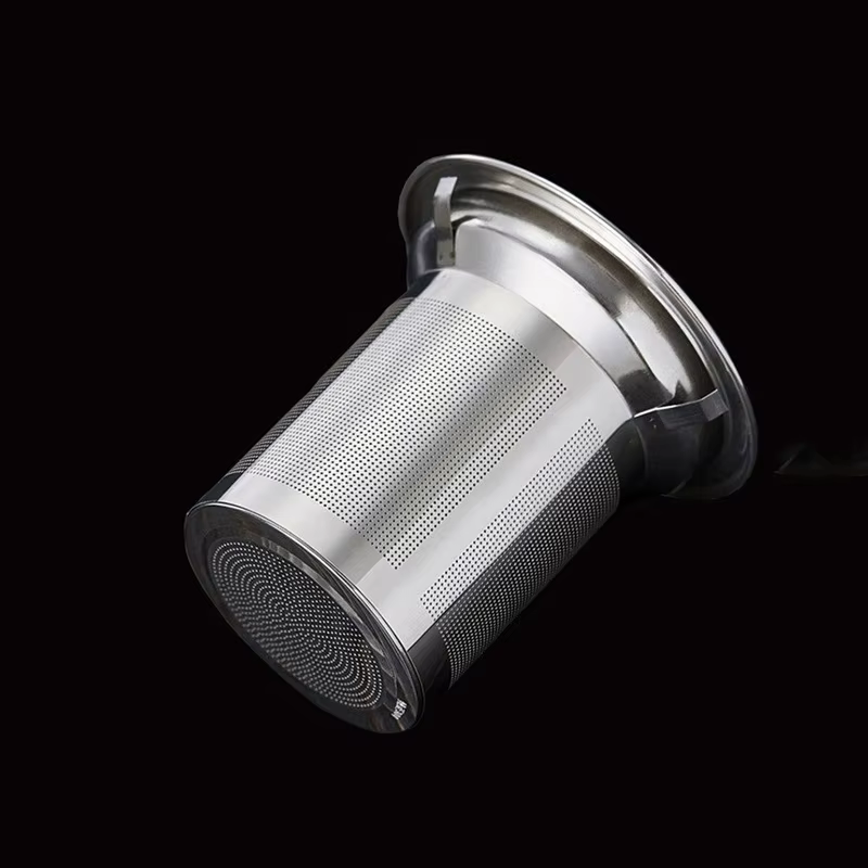 Théière en verre résistant à la chaleur avec infuseur à thé en acier inoxydable, filtre, bouilloire