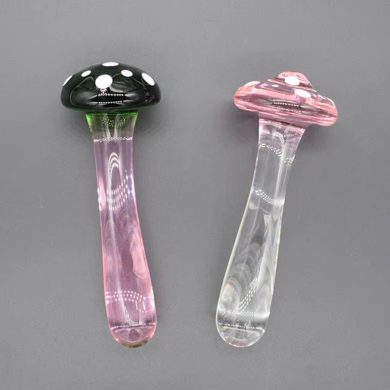 Godemiché champignon en verre, Plug Anal, masturbateur féminin, jouets de Simulation, jouets sexuels