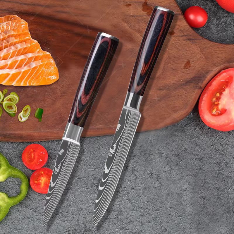 Couteaux de cuisine professionnels, couteau en acier inoxydable, épluchage de fruits, couperet à via