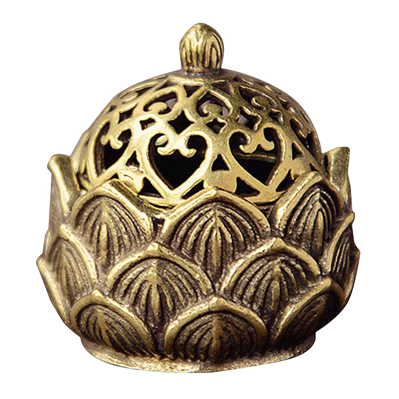 Brûleur d'encens décoratif de table, porte-encensoir en cuivre, ornement de bureau, magasin, bureau,