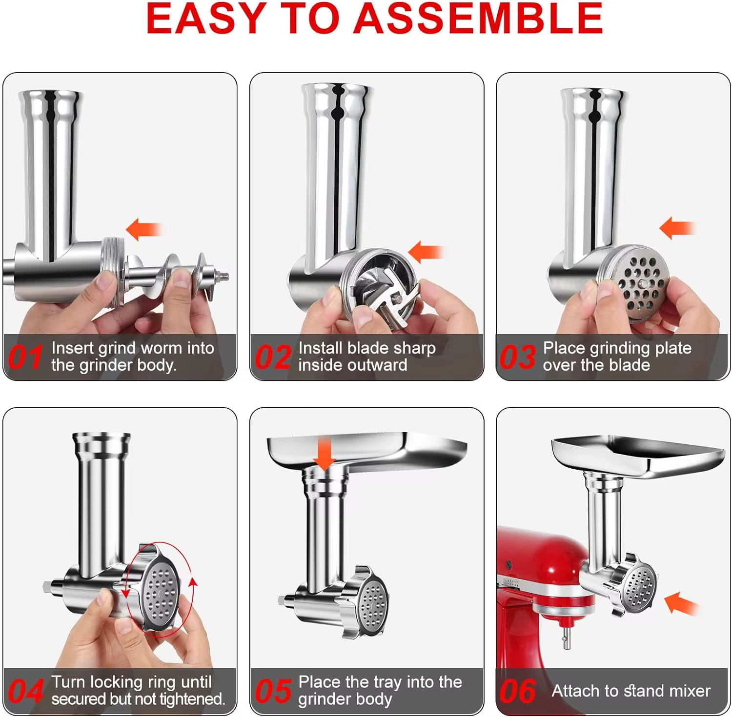 Accessoires de broyeur alimentaire en métal pour tous les mélangeurs sur socle KitchenAid et Cuisina