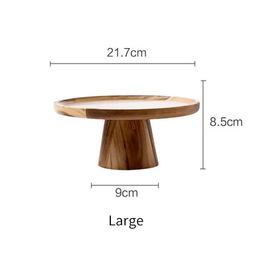 KEMORELA assiette à gâteau en bois à support haut plateaux de service alimentaire créatifs plateau d