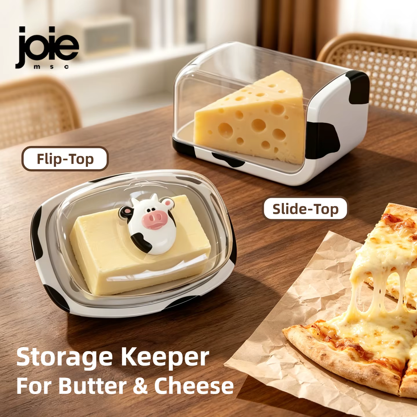 Joie MooMoo plat à beurre avec couvercle récipient à beurre boîte de rangement de beurre pour réfrig