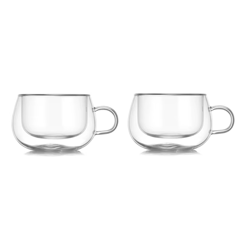 Ensemble de tasses à café en verre à Double paroi de 100/200ml, tasses à expresso transparentes avec