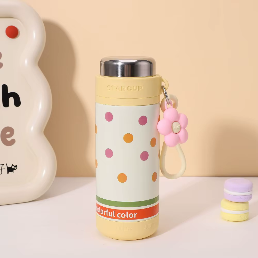 Tasse Thermos Portable réutilisable en acier inoxydable, tasse d'eau élégante et mignonne, tasse The