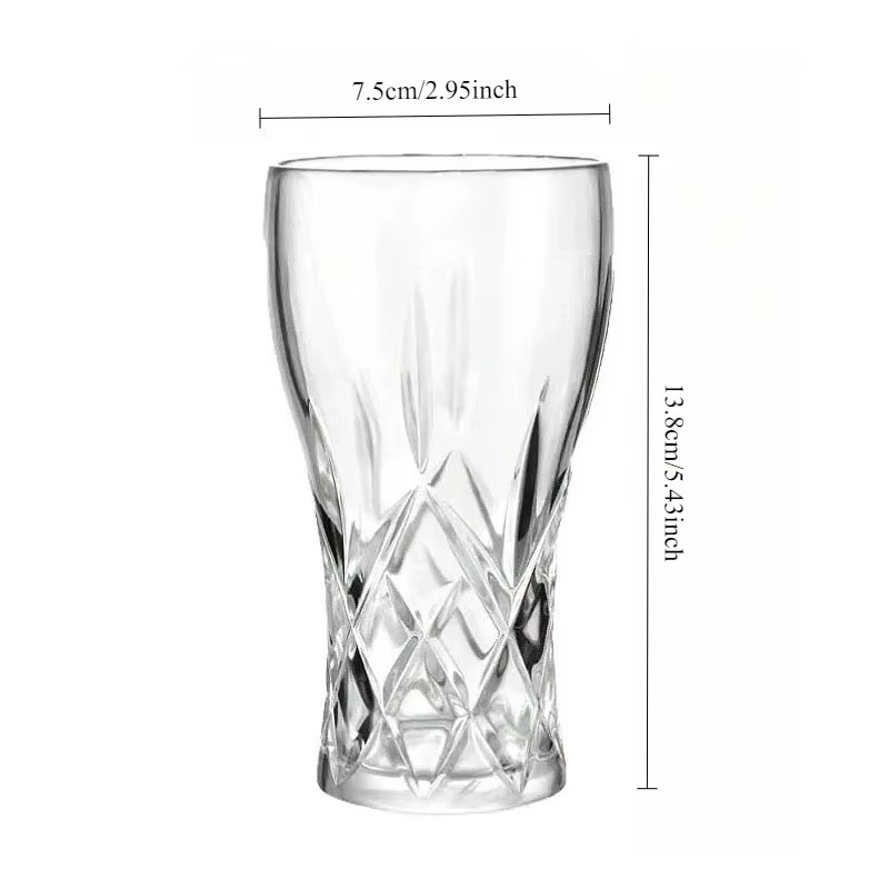 1 pièce – Chopes à bière en verre gravées créatives – Tasses à bière artisanales gravées pour la mai