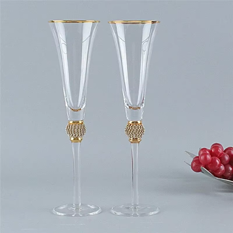 2 pièces/ensemble Phnom Penh verres à Champagne incrusté diamant verre à vin fête de mariage gobelet