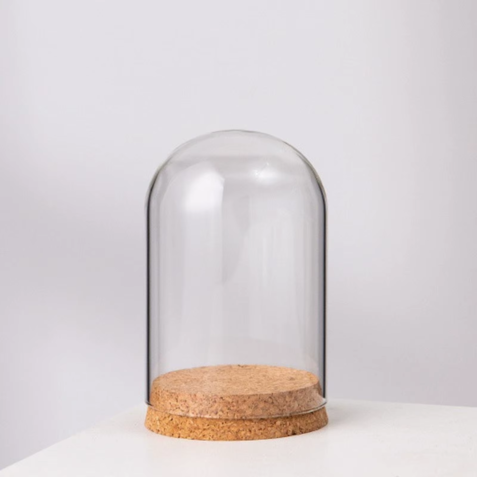 Dôme d'affichage cloche en verre avec Base en bois, décor de table élégant pour la maison, les maria