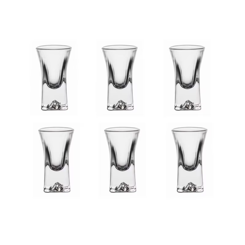 6 pièces ensembles de verres à vin exquis créatif Baijiu tasse Iceberg fond verre à vin verre à Shot