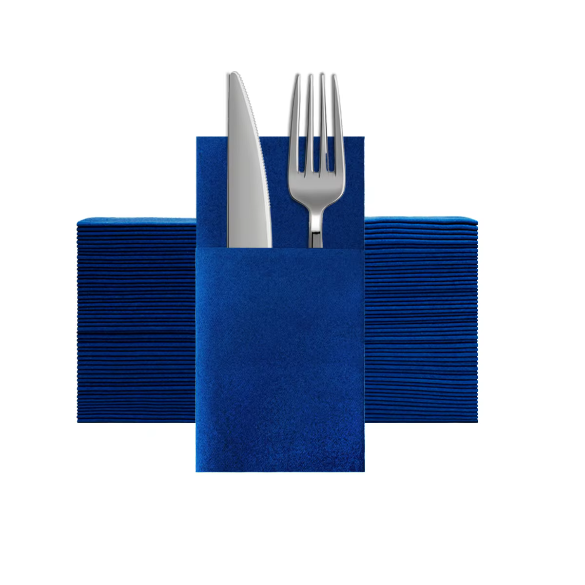 JINYUDOME 25/50 pièces Serviettes de table jetables colorées avec pochette intégrée pour couverts, e