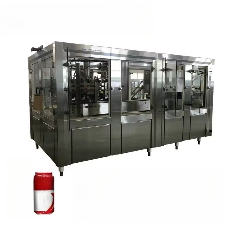 Ligne de production de machines de remplissage automatiques de canettes de boissons personnalisées p